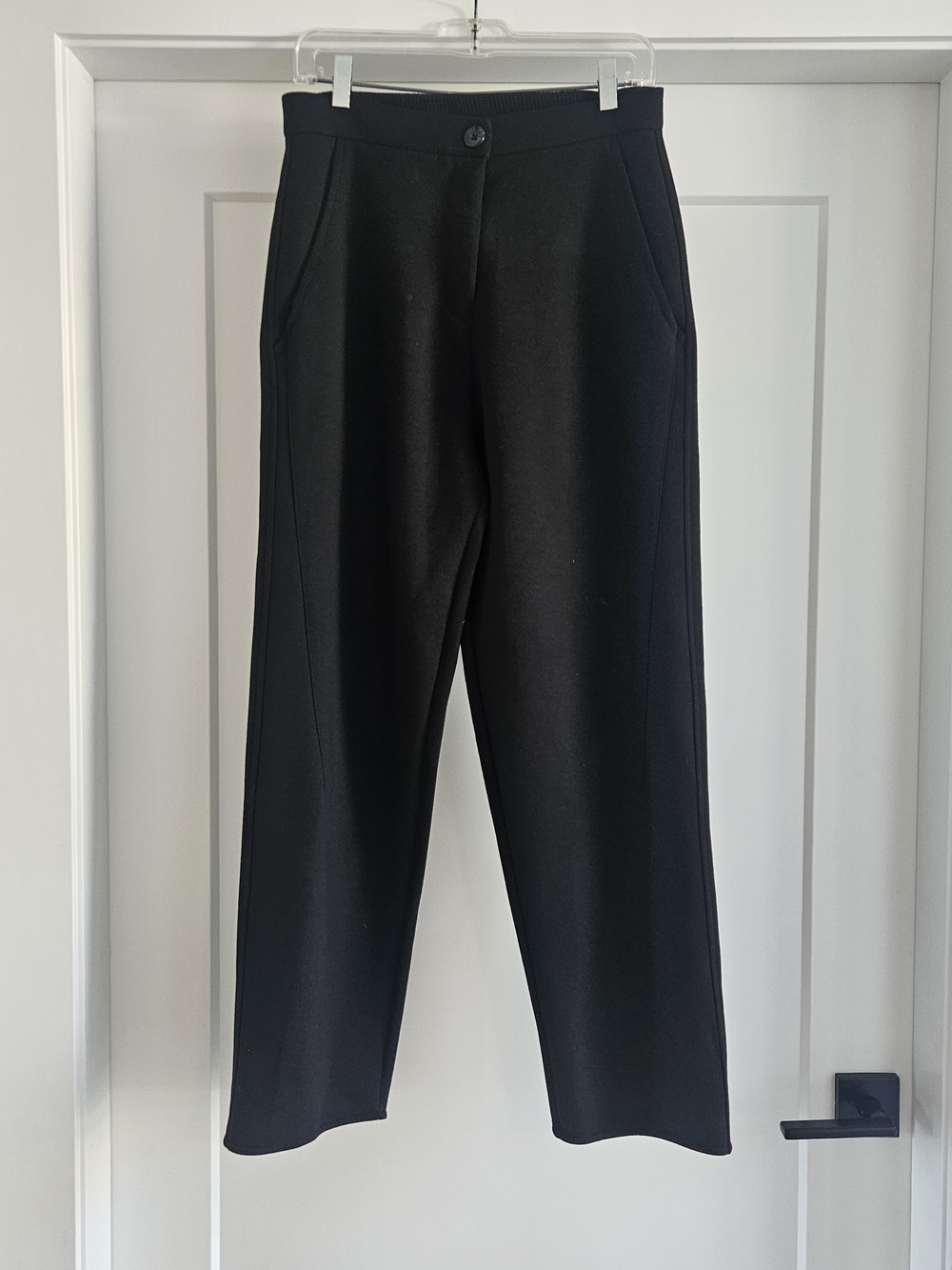 KOTN Black Women's Straight-Leg Trousers Sz Medium Comfy
